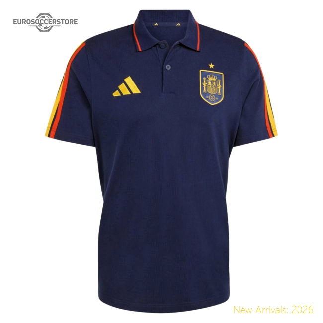 2026-2027 Spain DNA Polo Shirt (Dark Blue)-Vantage Point Soccer
