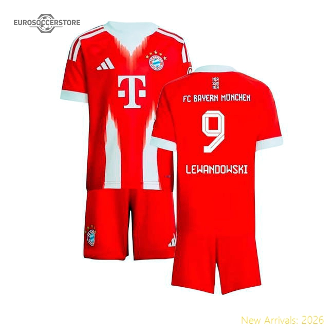 2025-2026 Bayern Munich Home Mini Kit (Lewandowski 9)-Vantage Point Soccer
