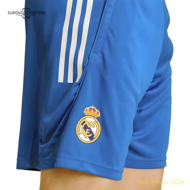 2025-2026 Real Madrid EU Training Shorts (Blue)-Vantage Point Soccer