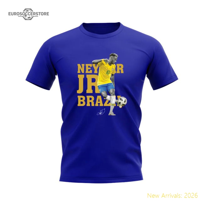 Neymar Brazil Player Tee (Royal Blue)-Vantage Point Soccer
