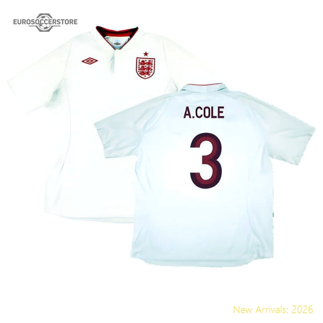England 2012-13 Home Shirt (Good) (A.Cole 3)-Vantage Point Soccer