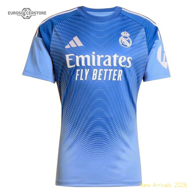 2025-2026 Real Madrid Home Goalkeeper Shirt (Blue) (Lunin 13)-Vantage Point Soccer