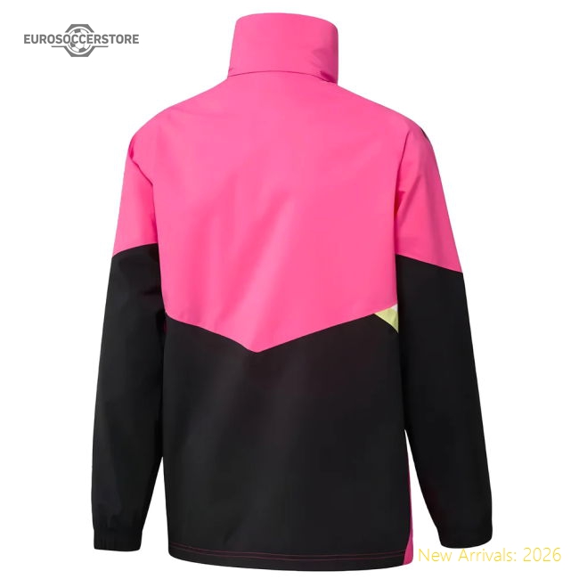 2022-2023 Juventus Rain Jacket (Pink)-Vantage Point Soccer