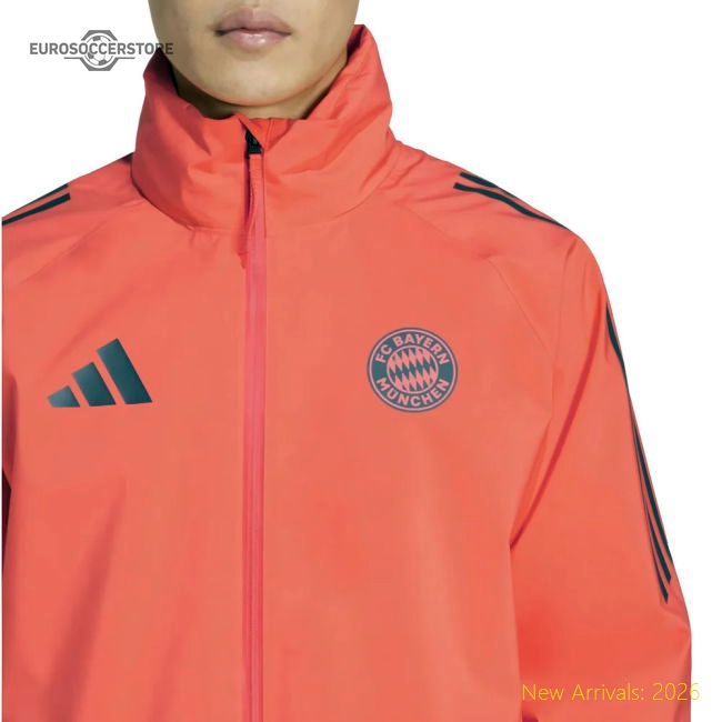 2025-2026 Bayern Munich Rain Jacket (Easy Coral)-Vantage Point Soccer