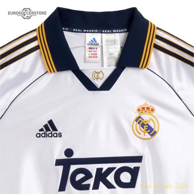 1998-2000 Real Madrid Reissue Home Shirt-Vantage Point Soccer