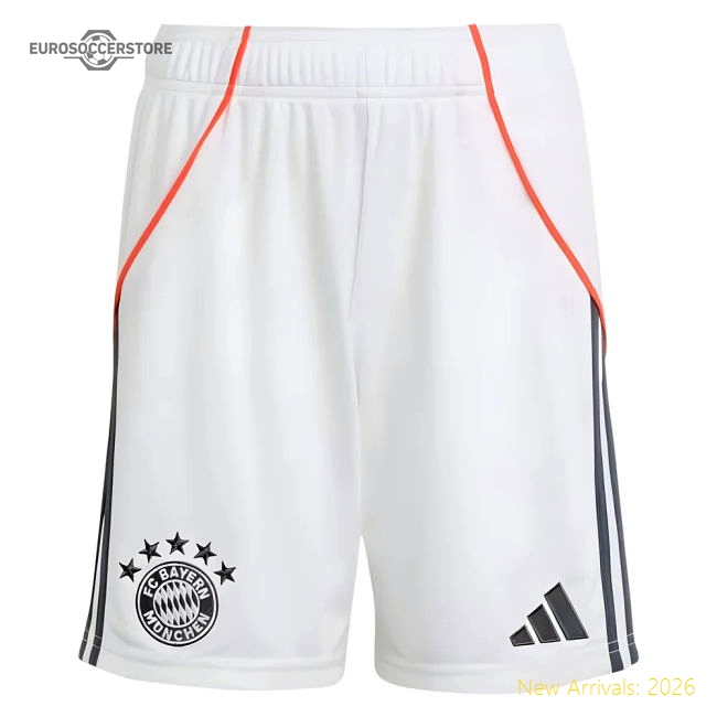 2025-2026 Bayern Munich Away Shorts (White) - Kids-Vantage Point Soccer