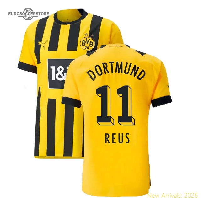 2022-2023 Borussia Dortmund Authentic Home Shirt (REUS 11)-Vantage Point Soccer