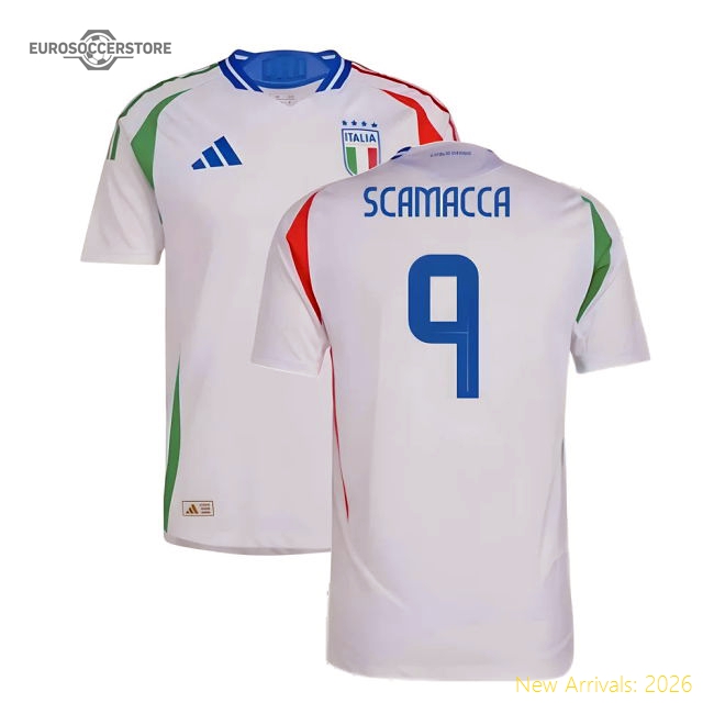 2024-2025 Italy Authentic Away Shirt (SCAMACCA 9)-Vantage Point Soccer
