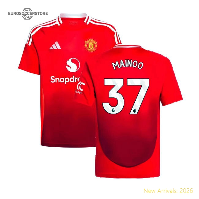2024-2025 Man Utd Home Shirt (Kids) (Mainoo 37)-Vantage Point Soccer