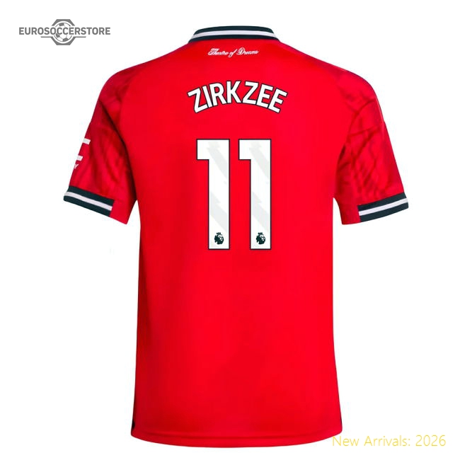 2025-2026 Man Utd Home Shirt (Kids) (Zirkzee 11)-Vantage Point Soccer