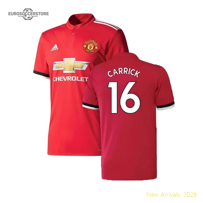 Manchester United 2017-18 Home Shirt ((Excellent) 4-5 Year) (Carrick 16)-Vantage Point Soccer