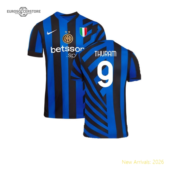2024-2025 Inter Milan Home Shirt (Thuram 9)-Vantage Point Soccer
