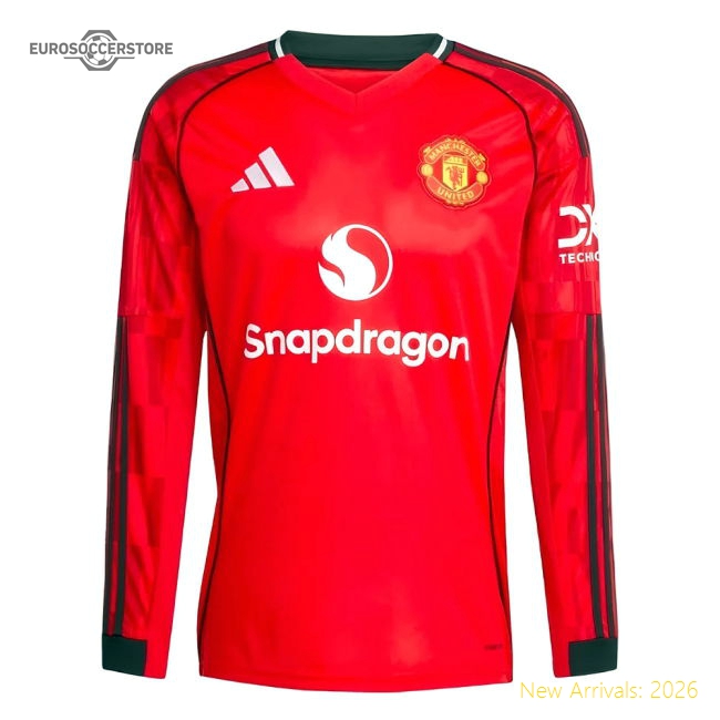 2025-2026 Man Utd Long Sleeve Home Shirt (Thomas 9)-Vantage Point Soccer