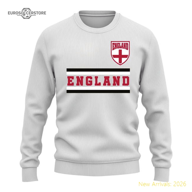England Core Country Sweatshirt (White)-Vantage Point Soccer