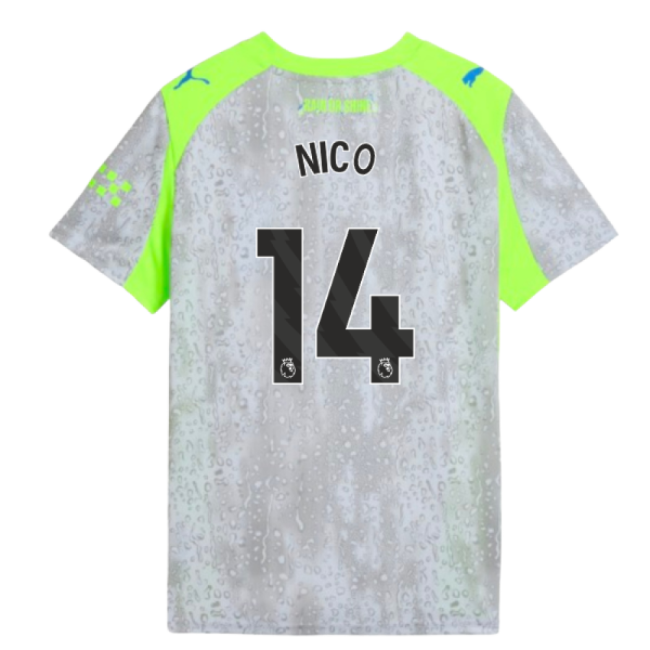 2025-2026 Man City Third Shirt (Kids) (Nico 14)-Vantage Point Soccer