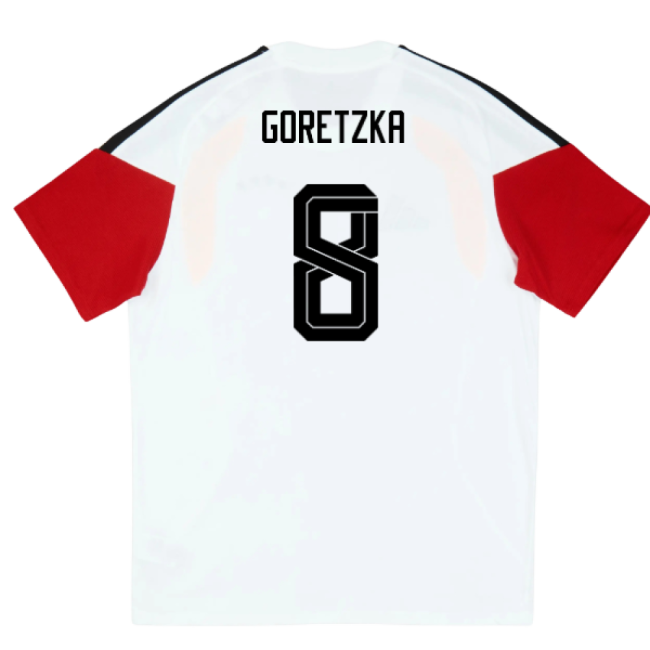 2026-2027 Germany Training Tee (White) - Kids (Goretzka 8)-Vantage Point Soccer