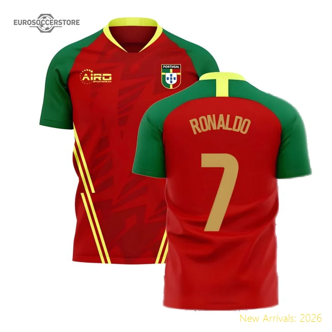 Portugal 2025-2026 Home Concept Football Kit (Airo) (RONALDO 7)-Vantage Point Soccer