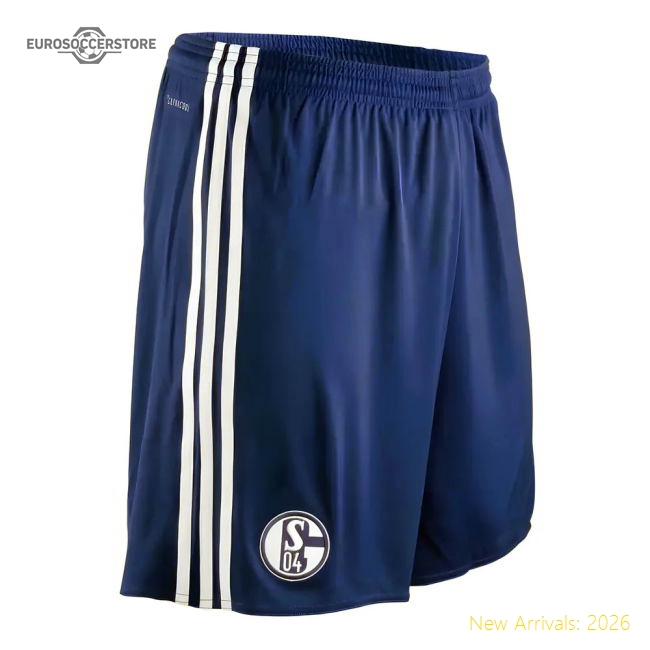 2017-2018 Schalke Adidas Away Shorts (Blue) - Kids-Vantage Point Soccer
