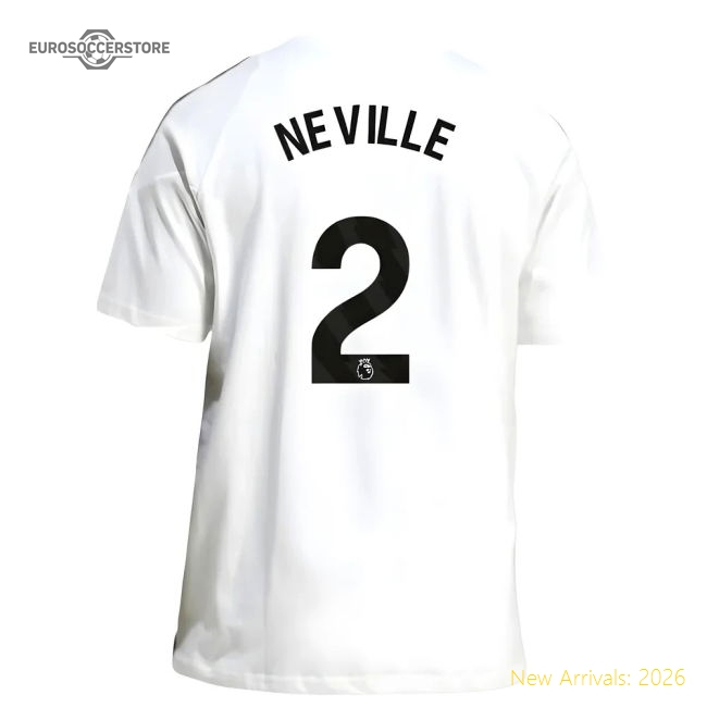 2025-2026 Man Utd Training Tee (White) (Neville 2)-Vantage Point Soccer