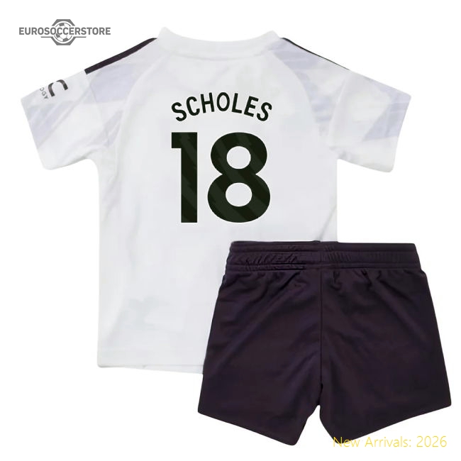 2025-2026 Man Utd Away Baby Kit (Scholes 18)-Vantage Point Soccer