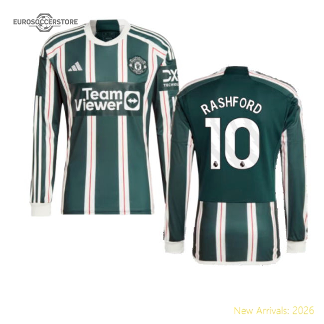 2023-2024 Man Utd Long Sleeve Away Shirt (Rashford 10)-Vantage Point Soccer