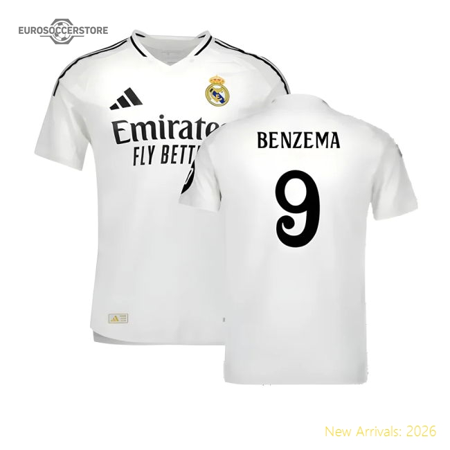 2024-2025 Real Madrid Authentic Home Shirt (Benzema 9)-Vantage Point Soccer