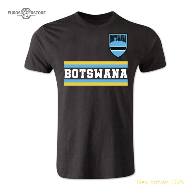Botswana Core Football Country T-Shirt (Black)-Vantage Point Soccer