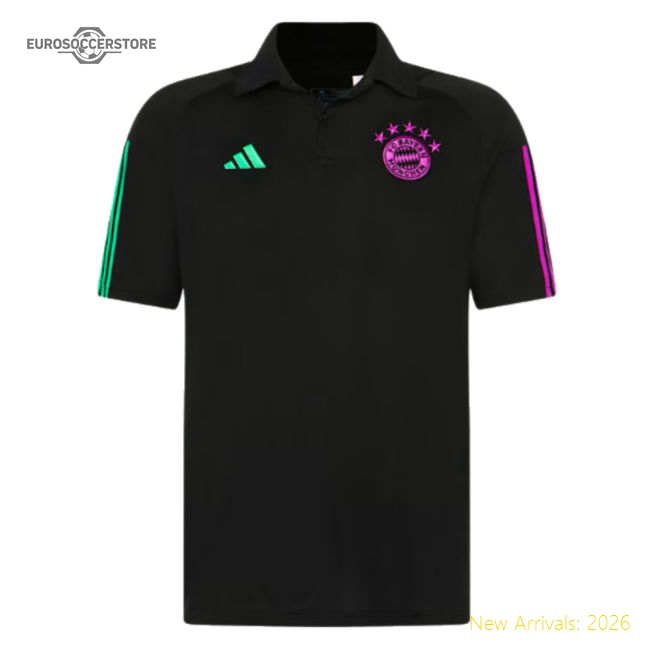 2023-2024 Bayern Munich Polo Shirt (Black)-Vantage Point Soccer