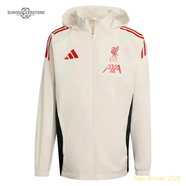 2025-2026 Liverpool Allweather Jacket (White)-Vantage Point Soccer