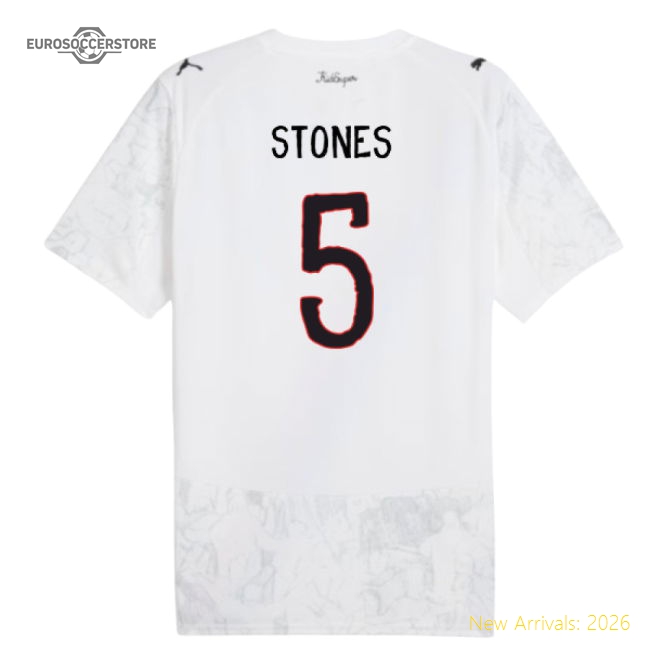 2025-2026 KIDSUPER x Manchester City CWC Shirt (White) (Stones 5)-Vantage Point Soccer