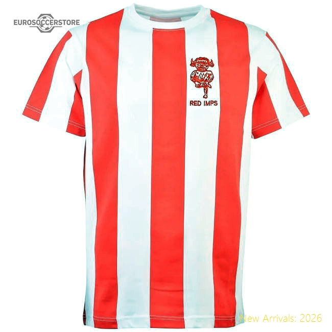Lincoln City Retro T-Shirt - Red/White Stripe-Vantage Point Soccer
