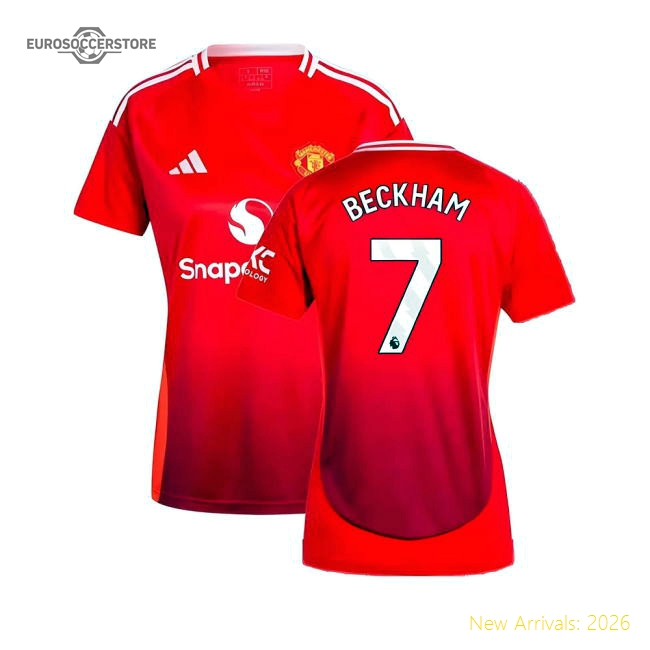 2024-2025 Man Utd Home Shirt (Womens) (Beckham 7)-Vantage Point Soccer