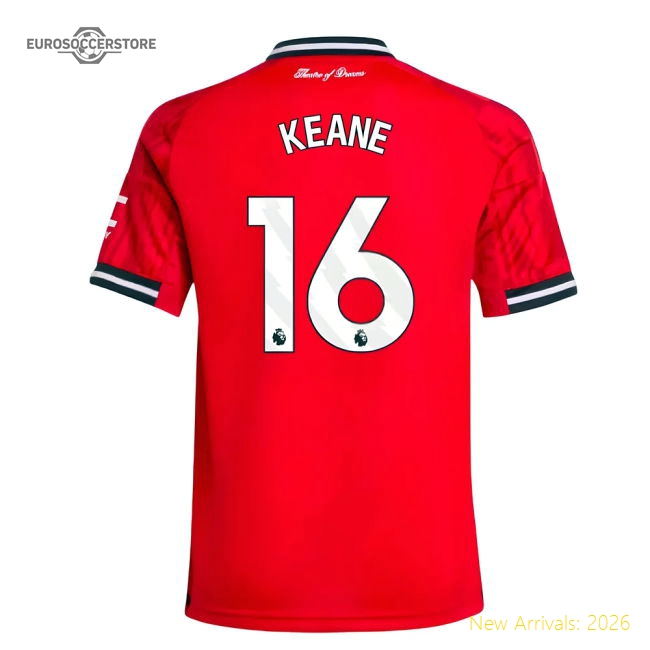 2025-2026 Man Utd Home Shirt (Kids) (Keane 16)-Vantage Point Soccer
