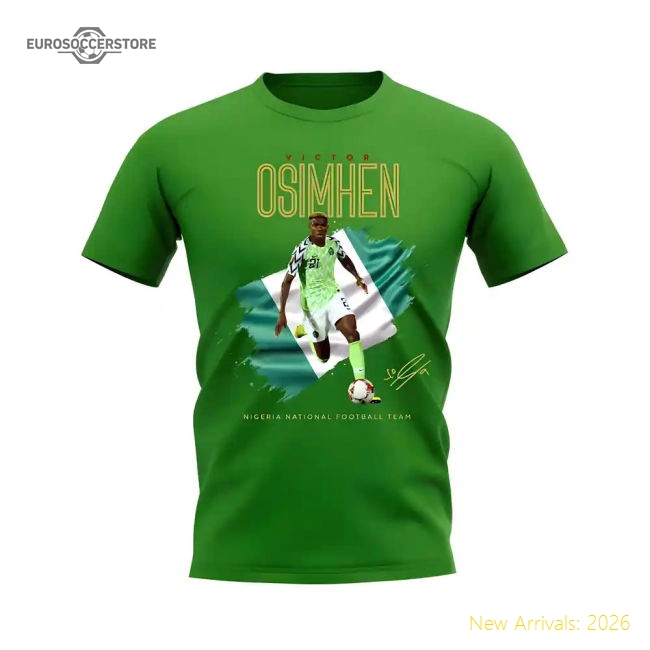 Victor Osimhen Nigeria T-shirt (Green)-Vantage Point Soccer