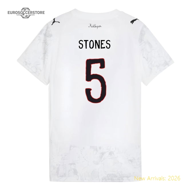 2025-2026 KIDSUPER x Manchester City CWC Shirt (White) - Womens (Stones 5)-Vantage Point Soccer