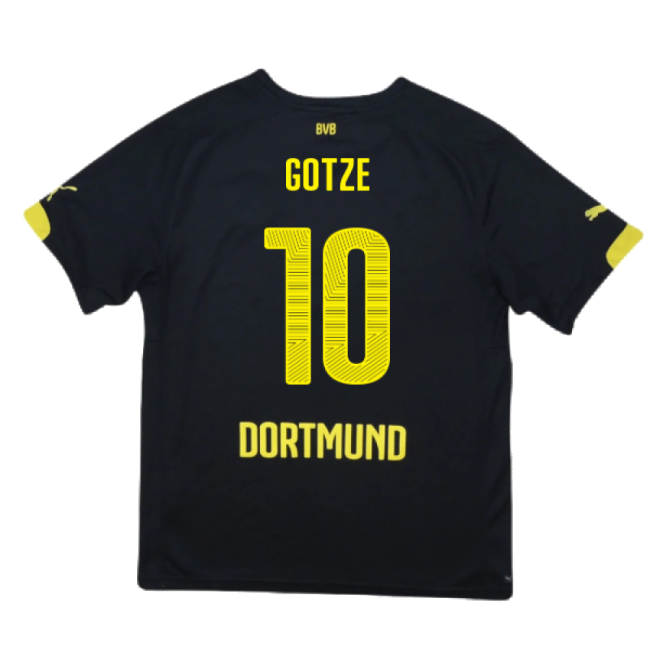 Borussia Dortmund 2014-16 Away Shirt ((Excellent) S) (Gotze 10)-Vantage Point Soccer