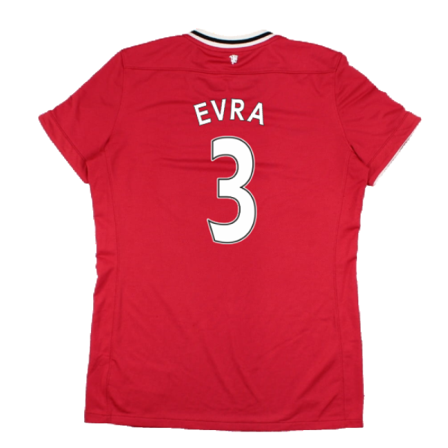 Manchester United 2011-12 Home Shirt (Women\'s) ((Very Good) M) (Evra 3)-Vantage Point Soccer