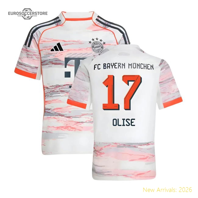2025-2026 Bayern Munich Away Shirt (Kids) (Olise 17)-Vantage Point Soccer