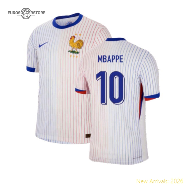 2024-2025 France Away Dri-ADV Match Shirt (Mbappe 10)-Vantage Point Soccer