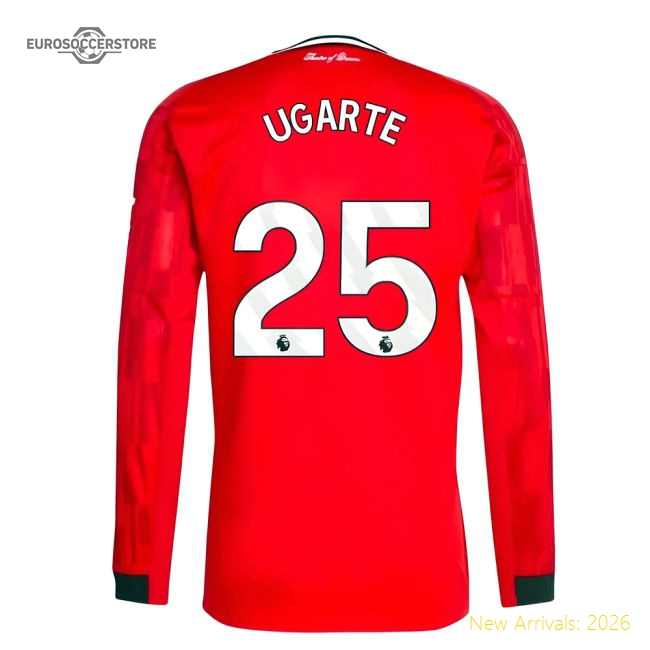 2025-2026 Man Utd Long Sleeve Home Shirt (Ugarte 25)-Vantage Point Soccer