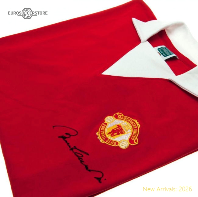Manchester United FC Sir Bobby Charlton Signed Shirt-Vantage Point Soccer