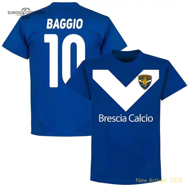 Brescia Roberto Baggio Team T-Shirt - Royal-Vantage Point Soccer