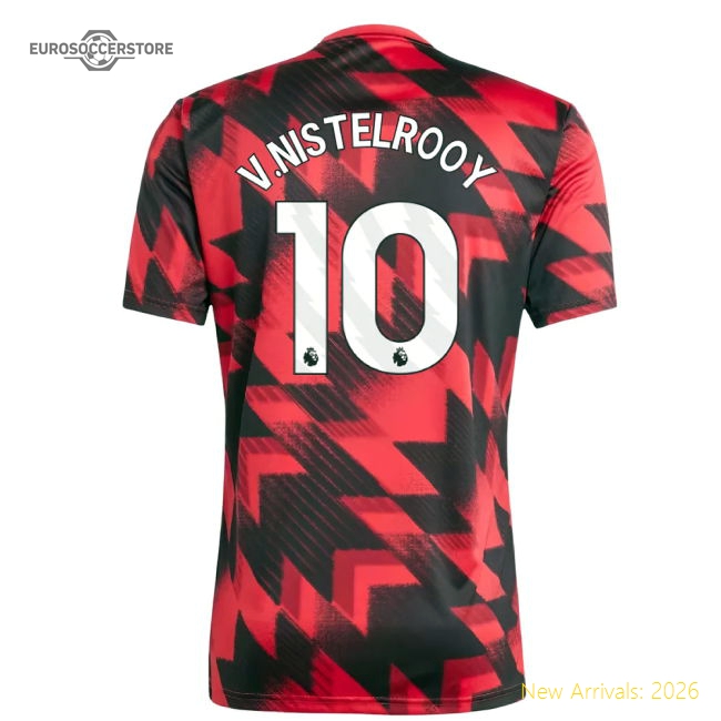 2025-2026 Man Utd Pre-Match Shirt (Red) (V.Nistelrooy 10)-Vantage Point Soccer