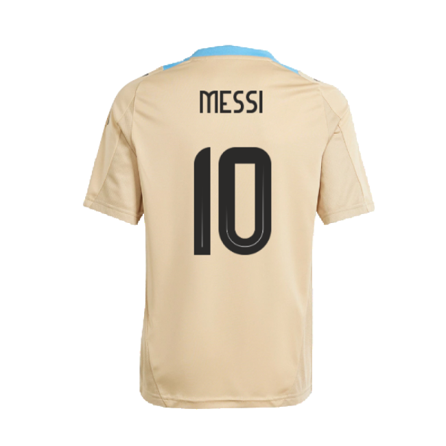 2024-2025 Argentina Training Jersey (Hazy Beige) (MESSI 10)-Vantage Point Soccer