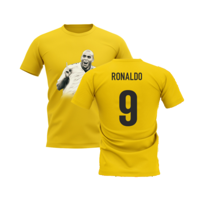 Ronaldo R9 Legend T-Shirt (Yellow) (Ronaldo 9)-Vantage Point Soccer