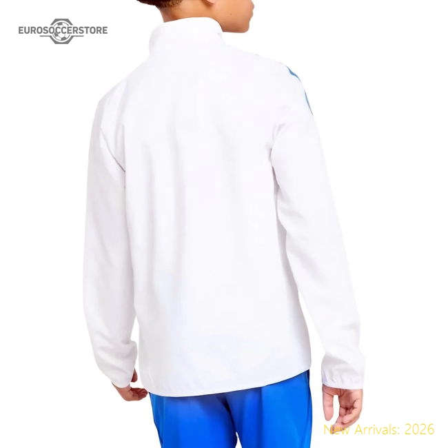2025-2026 Real Madrid EU Presentation Jacket (White) - Kids-Vantage Point Soccer
