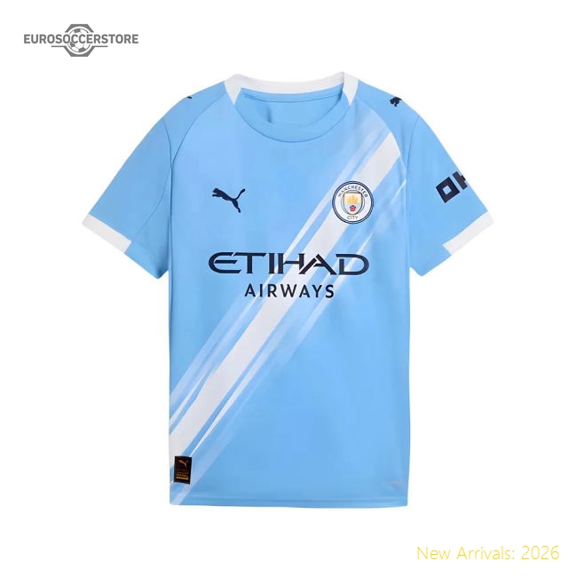 2025-2026 Man City Home Shirt (Kids)-Vantage Point Soccer