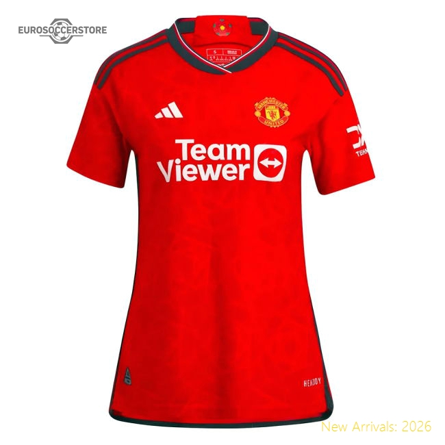 2023-2024 Man Utd Authentic Home Shirt (Ladies)-Vantage Point Soccer
