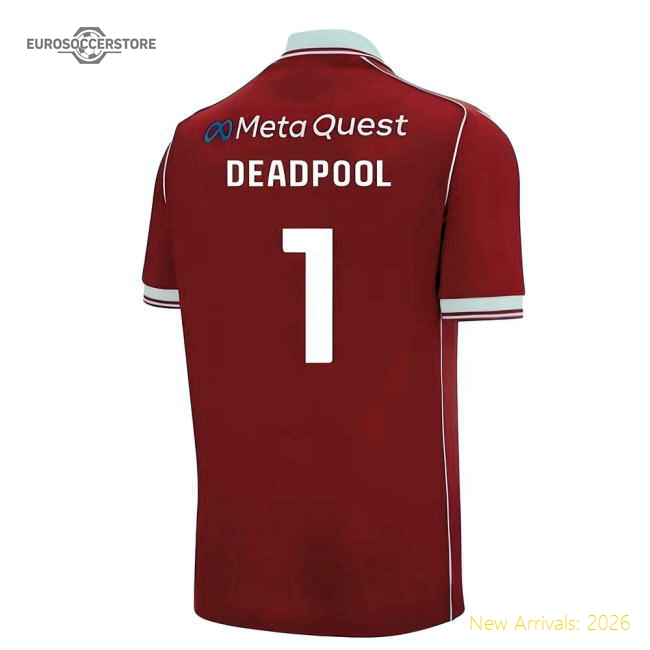 2025-2026 Wrexham Home Shirt (Deadpool 1)-Vantage Point Soccer