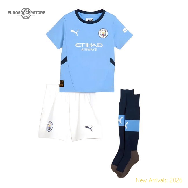 2024-2025 Man City Home Mini Kit-Vantage Point Soccer